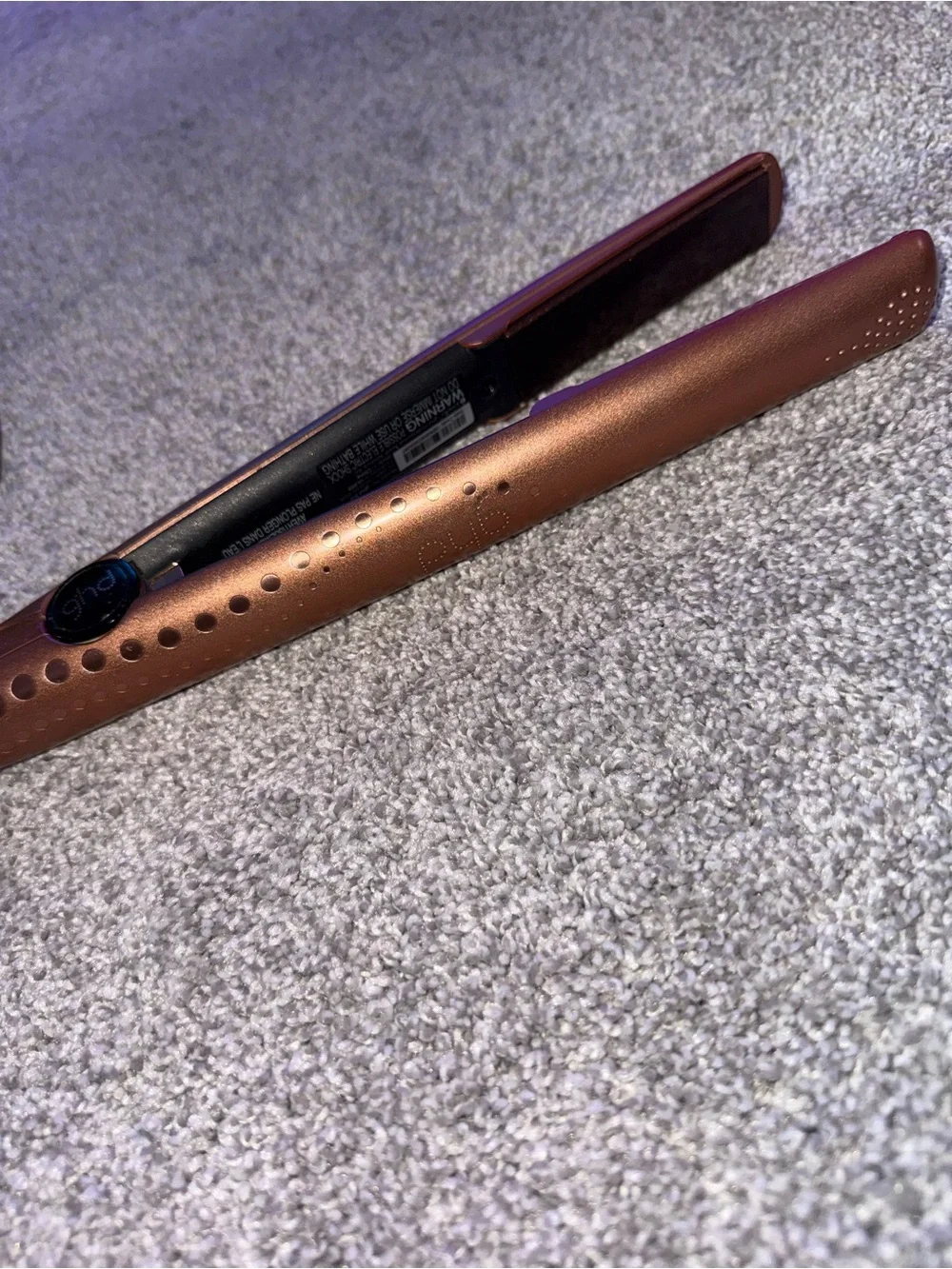 GHD rose gold / copper gold 1” straightener